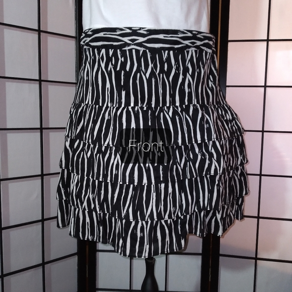 27A. Ann Taylor LOFT Ruffled Cotton Skirt - Picture 4 of 14